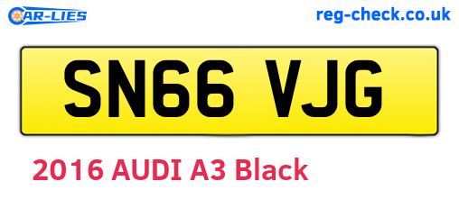 SN66VJG are the vehicle registration plates.