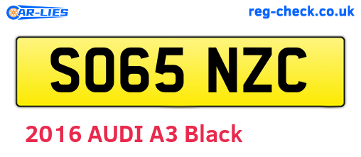 SO65NZC are the vehicle registration plates.
