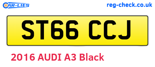 ST66CCJ are the vehicle registration plates.