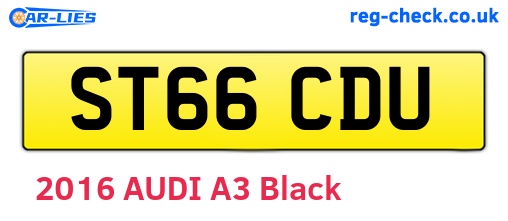 ST66CDU are the vehicle registration plates.