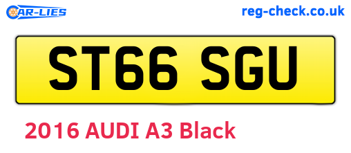 ST66SGU are the vehicle registration plates.