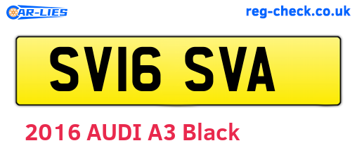 SV16SVA are the vehicle registration plates.