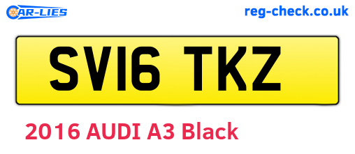 SV16TKZ are the vehicle registration plates.