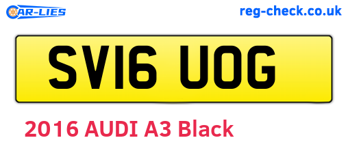 SV16UOG are the vehicle registration plates.