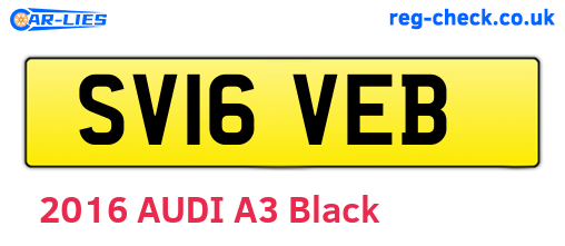SV16VEB are the vehicle registration plates.