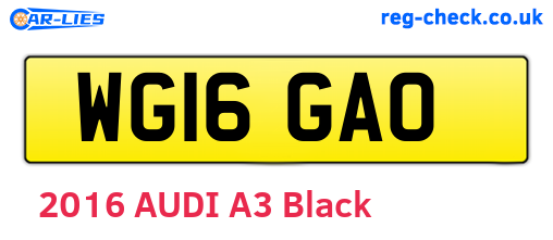 WG16GAO are the vehicle registration plates.