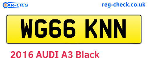 WG66KNN are the vehicle registration plates.