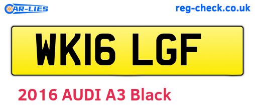 WK16LGF are the vehicle registration plates.