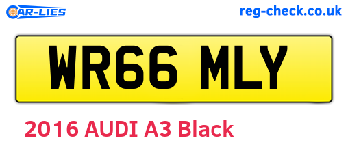 WR66MLY are the vehicle registration plates.