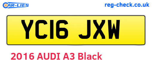 YC16JXW are the vehicle registration plates.