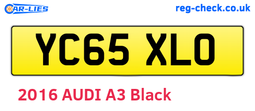 YC65XLO are the vehicle registration plates.