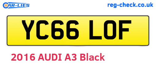 YC66LOF are the vehicle registration plates.