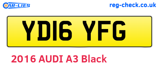 YD16YFG are the vehicle registration plates.