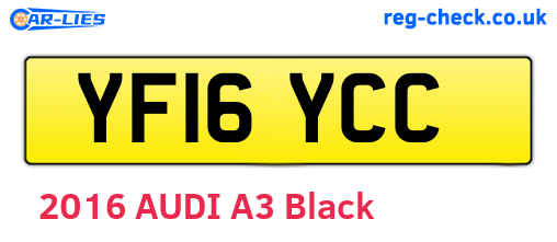 YF16YCC are the vehicle registration plates.