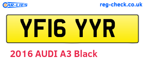 YF16YYR are the vehicle registration plates.