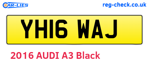 YH16WAJ are the vehicle registration plates.