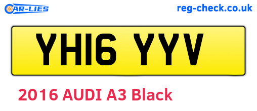 YH16YYV are the vehicle registration plates.
