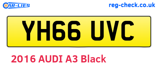 YH66UVC are the vehicle registration plates.