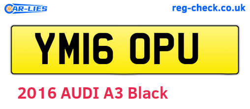 YM16OPU are the vehicle registration plates.