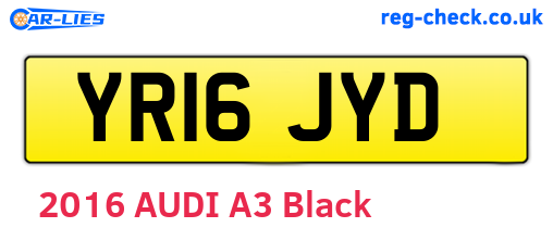 YR16JYD are the vehicle registration plates.