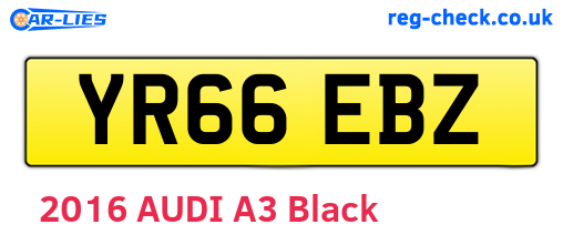 YR66EBZ are the vehicle registration plates.