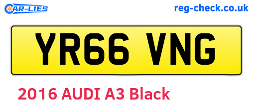 YR66VNG are the vehicle registration plates.