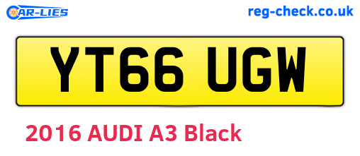 YT66UGW are the vehicle registration plates.