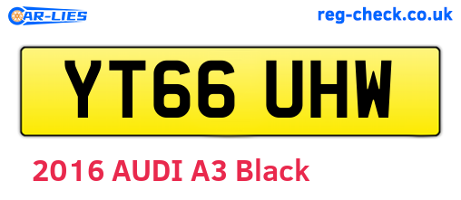 YT66UHW are the vehicle registration plates.