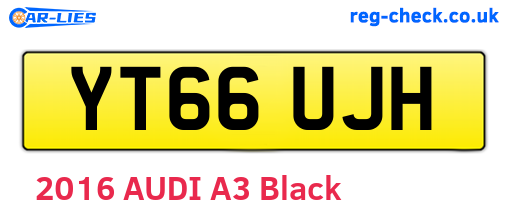 YT66UJH are the vehicle registration plates.