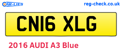 CN16XLG are the vehicle registration plates.