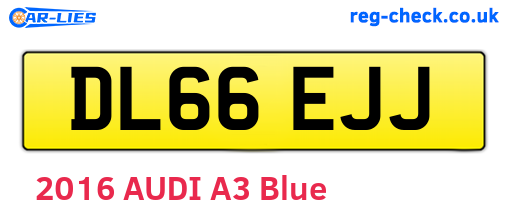DL66EJJ are the vehicle registration plates.
