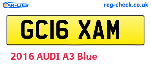 GC16XAM are the vehicle registration plates.