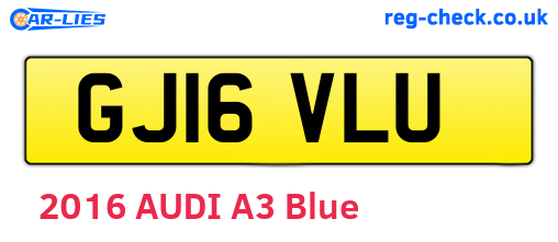 GJ16VLU are the vehicle registration plates.