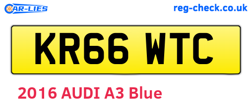 KR66WTC are the vehicle registration plates.