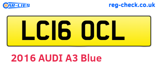 LC16OCL are the vehicle registration plates.