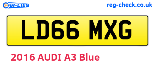 LD66MXG are the vehicle registration plates.