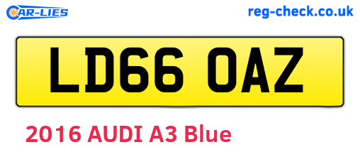 LD66OAZ are the vehicle registration plates.