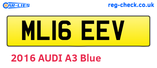 ML16EEV are the vehicle registration plates.