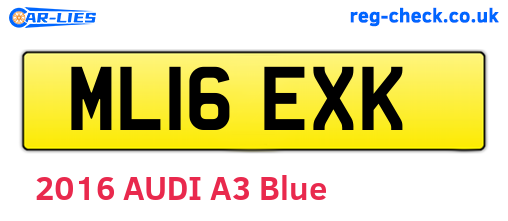 ML16EXK are the vehicle registration plates.