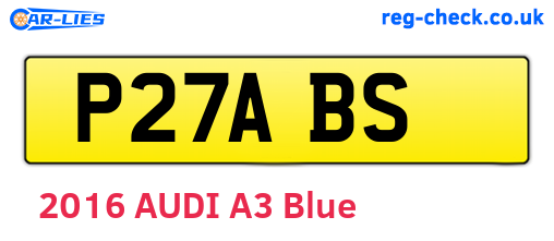 P27ABS are the vehicle registration plates.