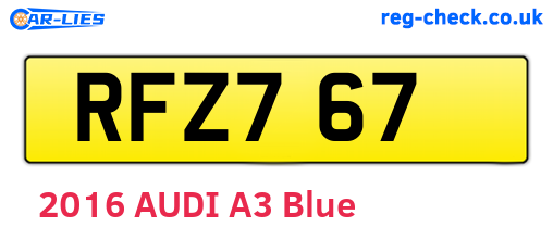 RFZ767 are the vehicle registration plates.