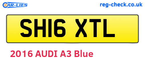 SH16XTL are the vehicle registration plates.
