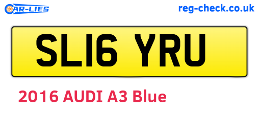 SL16YRU are the vehicle registration plates.