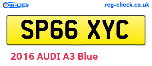 SP66XYC are the vehicle registration plates.