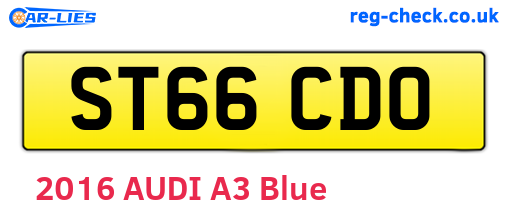 ST66CDO are the vehicle registration plates.