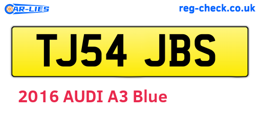 TJ54JBS are the vehicle registration plates.