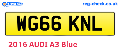 WG66KNL are the vehicle registration plates.