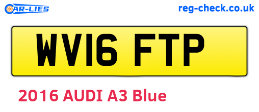 WV16FTP are the vehicle registration plates.