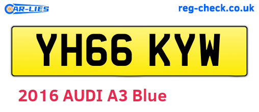 YH66KYW are the vehicle registration plates.