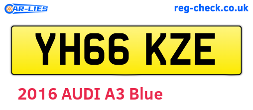 YH66KZE are the vehicle registration plates.